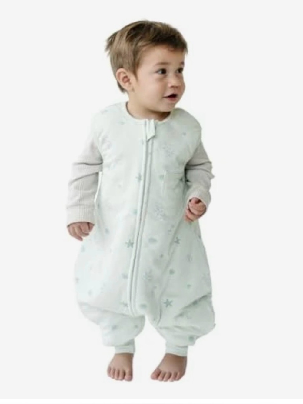 NWT Teal & Bee Tea Collection Mint Stripe Sleeveless Kids Pajamas Sleep Sack